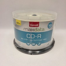 50 Pack - Maxell CD-R 700mb 80min 48x Recordable Media Discs - NEW w/ Spindle