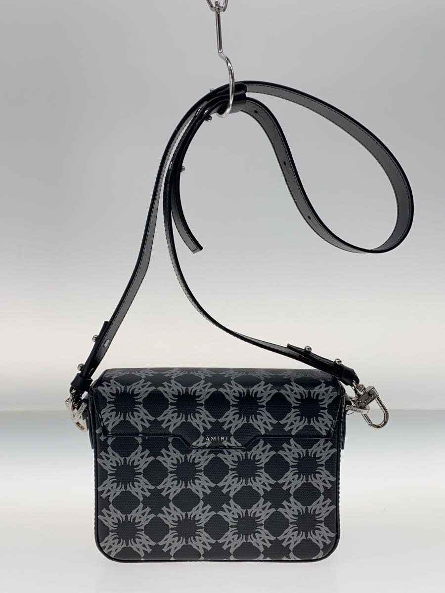 AMIRI SHOULDER BAG MA QUAD CROSSBODY MONOGRAM LEATHER Black