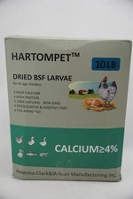 Hartompet 10lb Black Soldier Fly BSF Larvae Treats Poultry Chicken Exp 12/2027