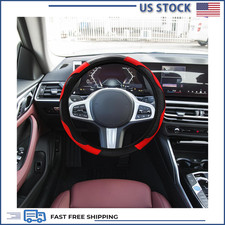 Car Steering Wheel Cover 15 Inch Microfiber Pu Leather Color Red1 Car Steering Wheel Cover 15 Inch Microfiber Pu Leather Color Red1