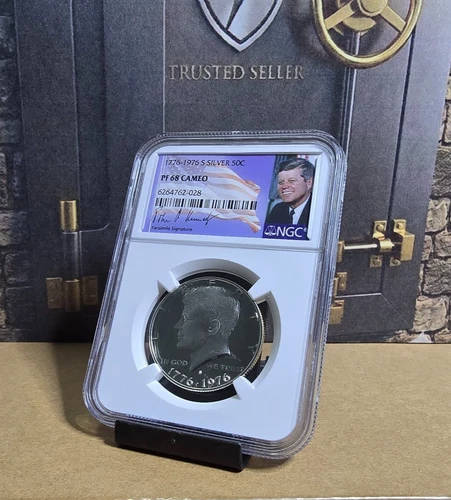 1776–1976-S Kennedy Half Dollar Silver Proof, NGC PF69 Ultra Cameo, Bicentennial