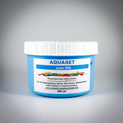 250ml SICO AQUASET 026 Cyan / Blau | Siebdruck | Farbe der Zukunft | DIN EN 71-3