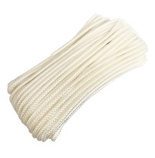 NYLON BRAIDED ROPE CORD STRING 3/16" x 100 Feet WHITE