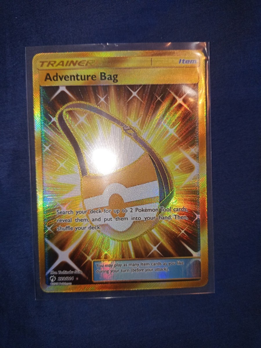 adventure bag pokemon card Gets Your Tools Easily! Great for local multiplayer on the go Adventure Bag 228/214 Secret Rare