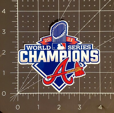 #ad Atlanta Braves 2021 World Series Champions Vinyl Sticker 4quot; x 3.5quot; $3.00
