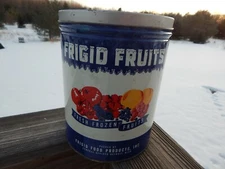 Vintage Frigid Fruits Tin  Detroit, Michigan 10Lbs Can 