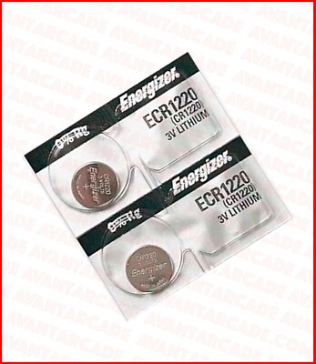 Energizer CR1220 ECR1220 1220 3V Coin Cell Battery Lithium x2 units   Fast Ship