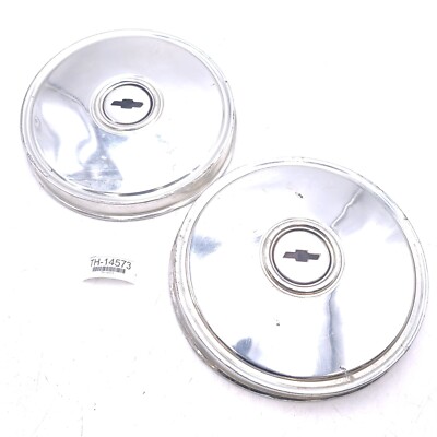 Chevrolet Chevette 9.5'' 1975-80 Poverty Dog Dish Hub Cap Silver Genuine (2-Pack)