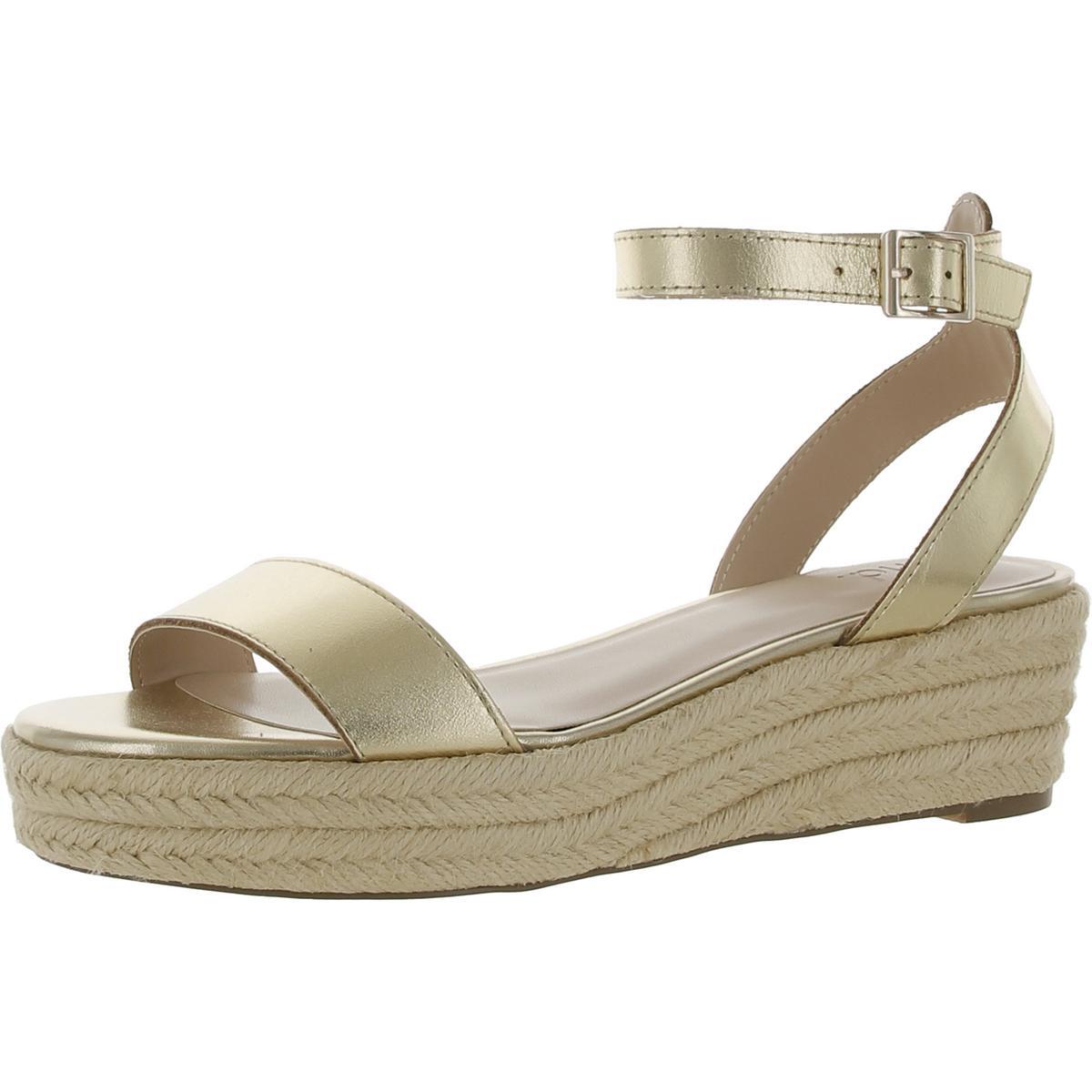 находить Женские нарядные босоножки на танкетке из золотистой кожи 8 средних размеров BM BHFO 6017 4290₽