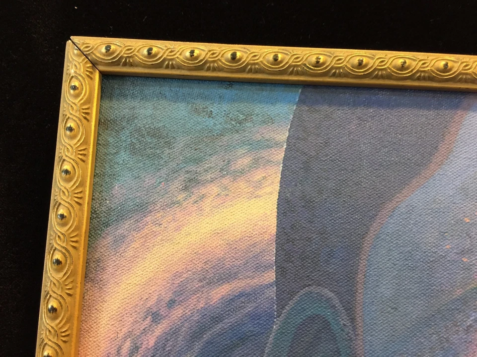 Rawat Vongla Acrílico sobre Lienzo Cara de Buda, Firmado, Enmarcado, 23 1/4" x 17 1/2" Foto 3 de 4