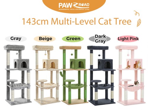 Pawz Road mehrstöckiger Katzenbaum Turm Katze Eigentumswohnung mit Kratzbaum Spielzeug S/M/L/XL - Bild 4 von 205