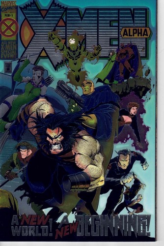 X-Men Alpha #1 Special 1994 Marvel Comics copertina in lamina cromata avvolgente - Foto 2 di 3