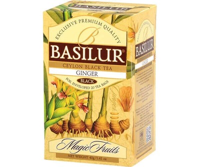 Basilur Ginger Black 25 Tea Bags Free Shipping World Wide