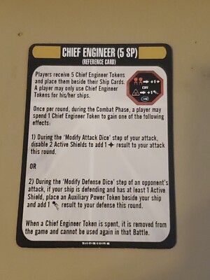 Star Trek Attack Wing Chief Engineer (5 SP) Storyline OP Tournament Resources