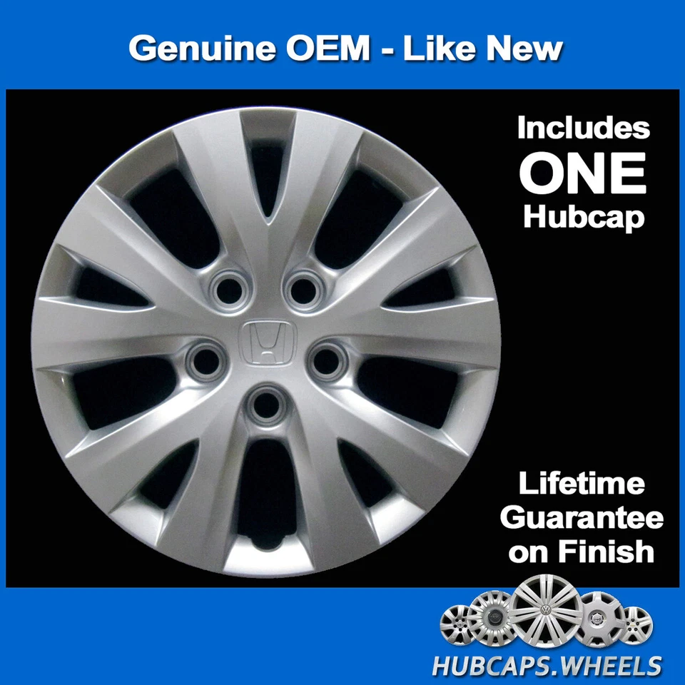 Hubcap for Honda Civic 2012-2015 Genuine Factory OEM 15-inch Wheel Cover 55091 - Image 2 of 4