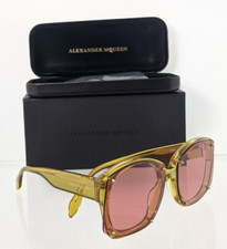 Brand New Authentic Alexander McQueen Sunglasses AM 0334 Tortoise 002 61mm Frame