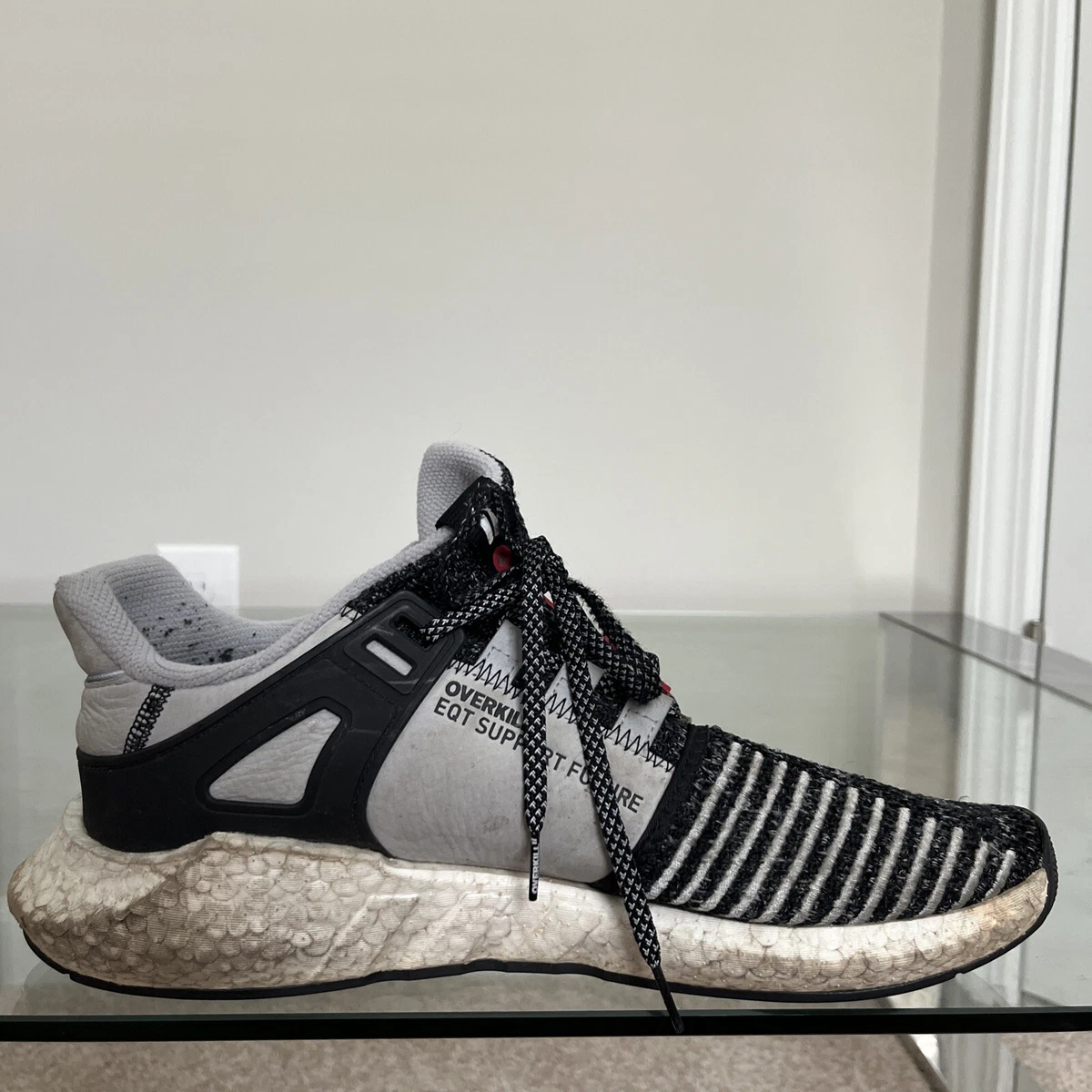 Adidas EQT Support 93/17 Grey Black Scarlet CQ2397 Men\'s Size 10.5 Boost Running Adidas EQT Support 93/17 Grey Black Scar | Mercari main image 2