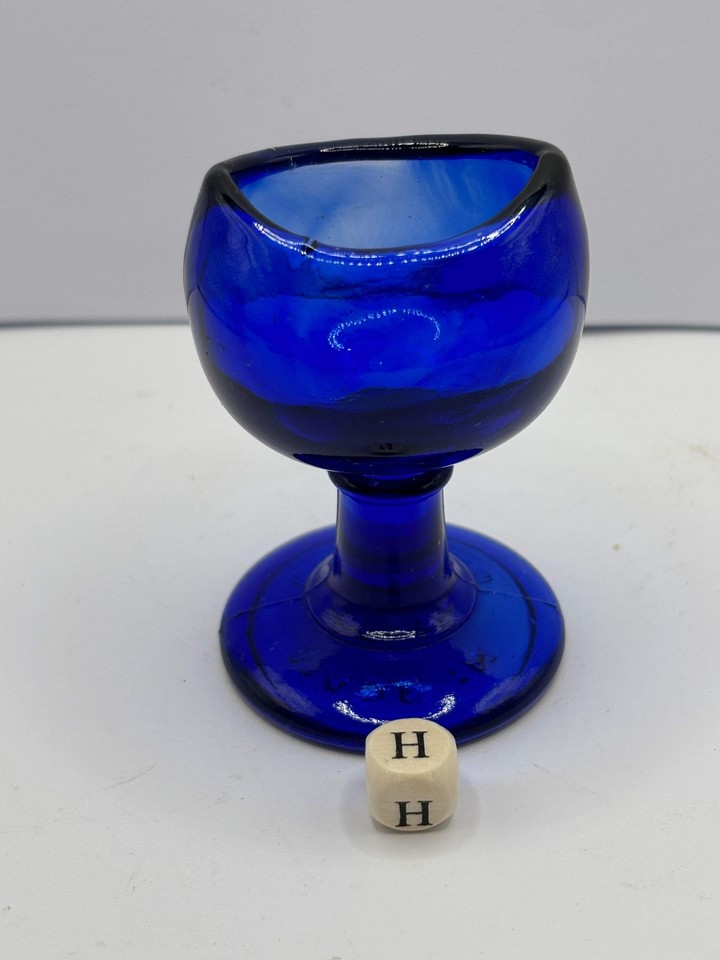 Blue glass eye bath (h) eBay