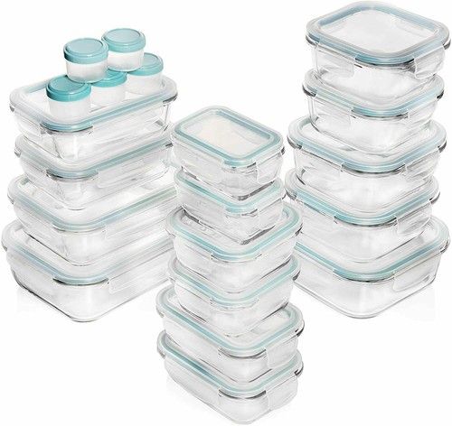 Razab Set of 35 PC Glass and Plastic Food Storage Containers with Airtight Lids - Picture 8 of 8