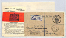 GB Scotland WW2 Cover NATIONAL BUILDINGS RECORD Permit Contents 1944 YA12
