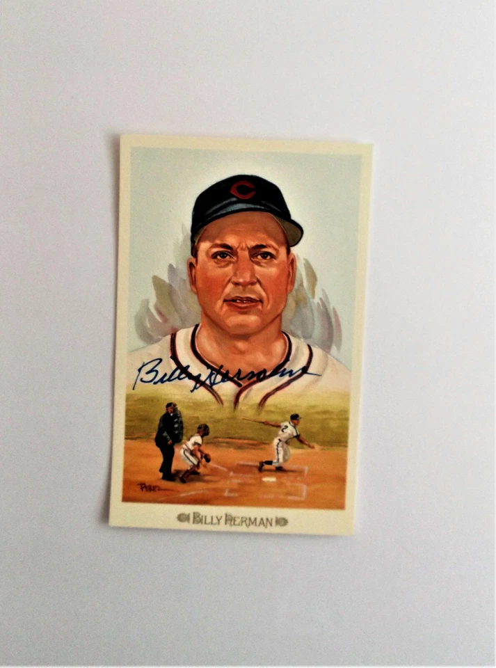 BILLY HERMAN Signed Limited Postcard 1989 Perez Steele Celebration #17 HOF - Image 2 of 4