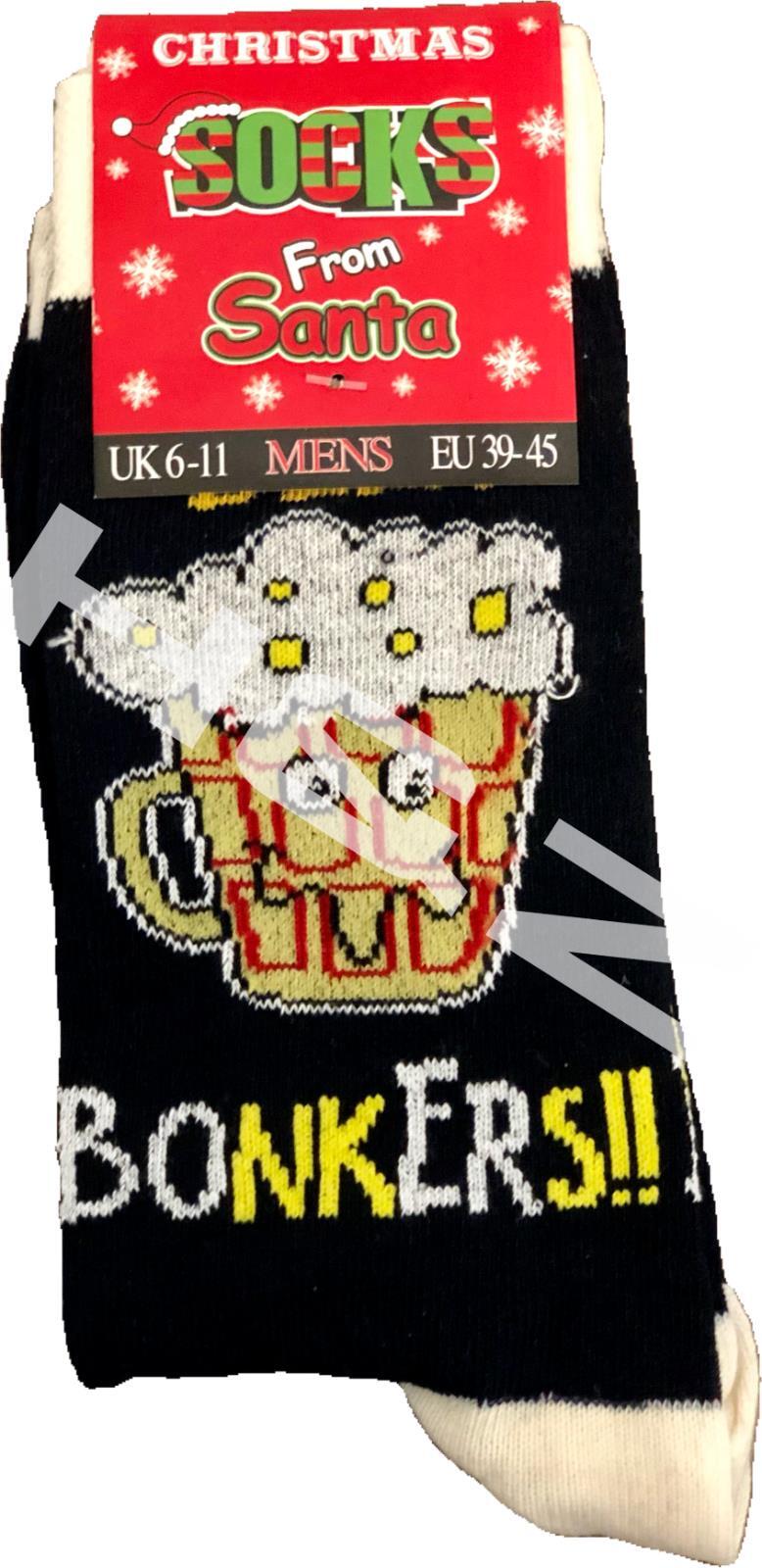 Mens Christmas Socks Novelty sock Gifts Xmas Size 611 Cosy Pairs of 3