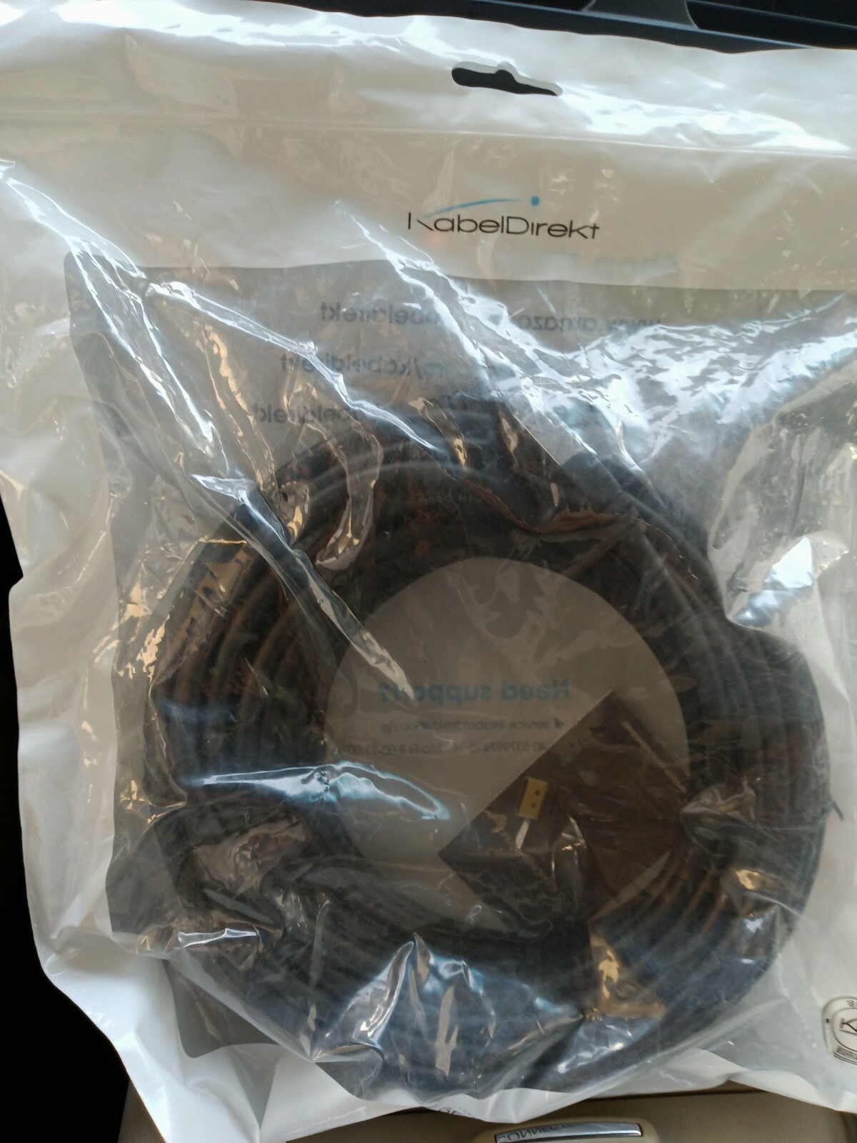 KabelDirekt Cat 8 Ethernet Cable 50 ft SF/FTP RJ45 Black New Sealed-image