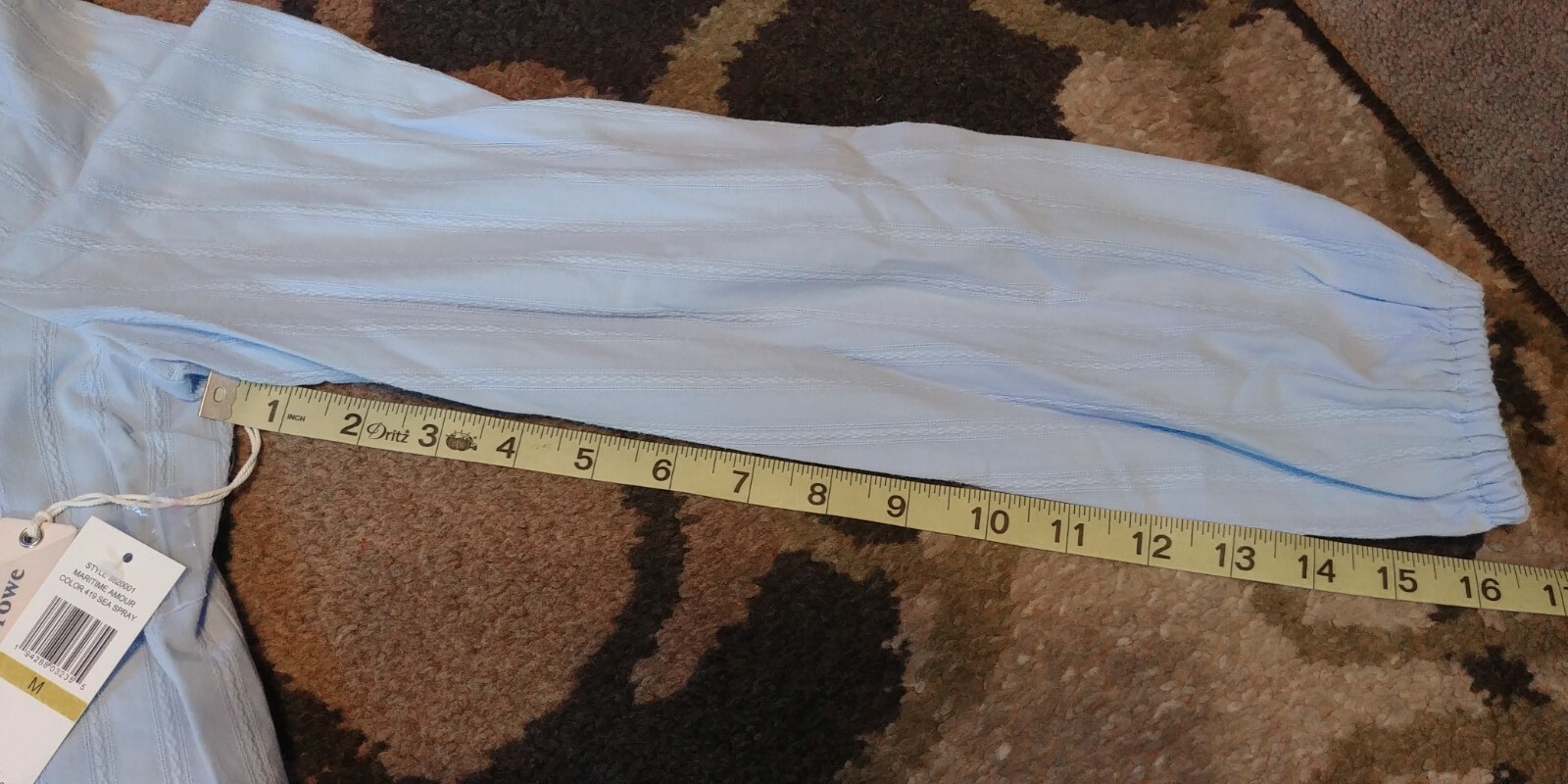 FILA COURT AND ROWE Camicia donna a righe ricamate TG MED NUOVA CON ETICHETTA! SPRAY MARE BLU