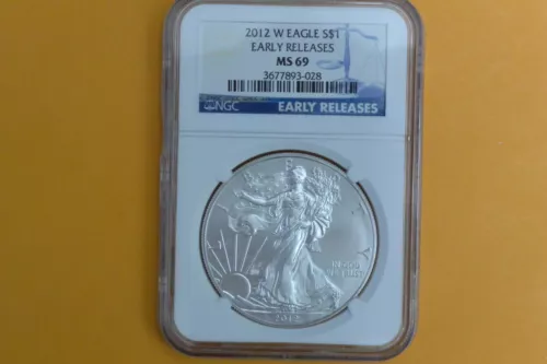 2012-W (Burnished) Silver Eagle NGC MS69 Early Releases