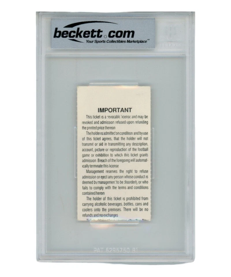 Boleto de losa "ROY" Beckett 40882 autografiado/firmado por Emmitt Smith Foto 2 de 2