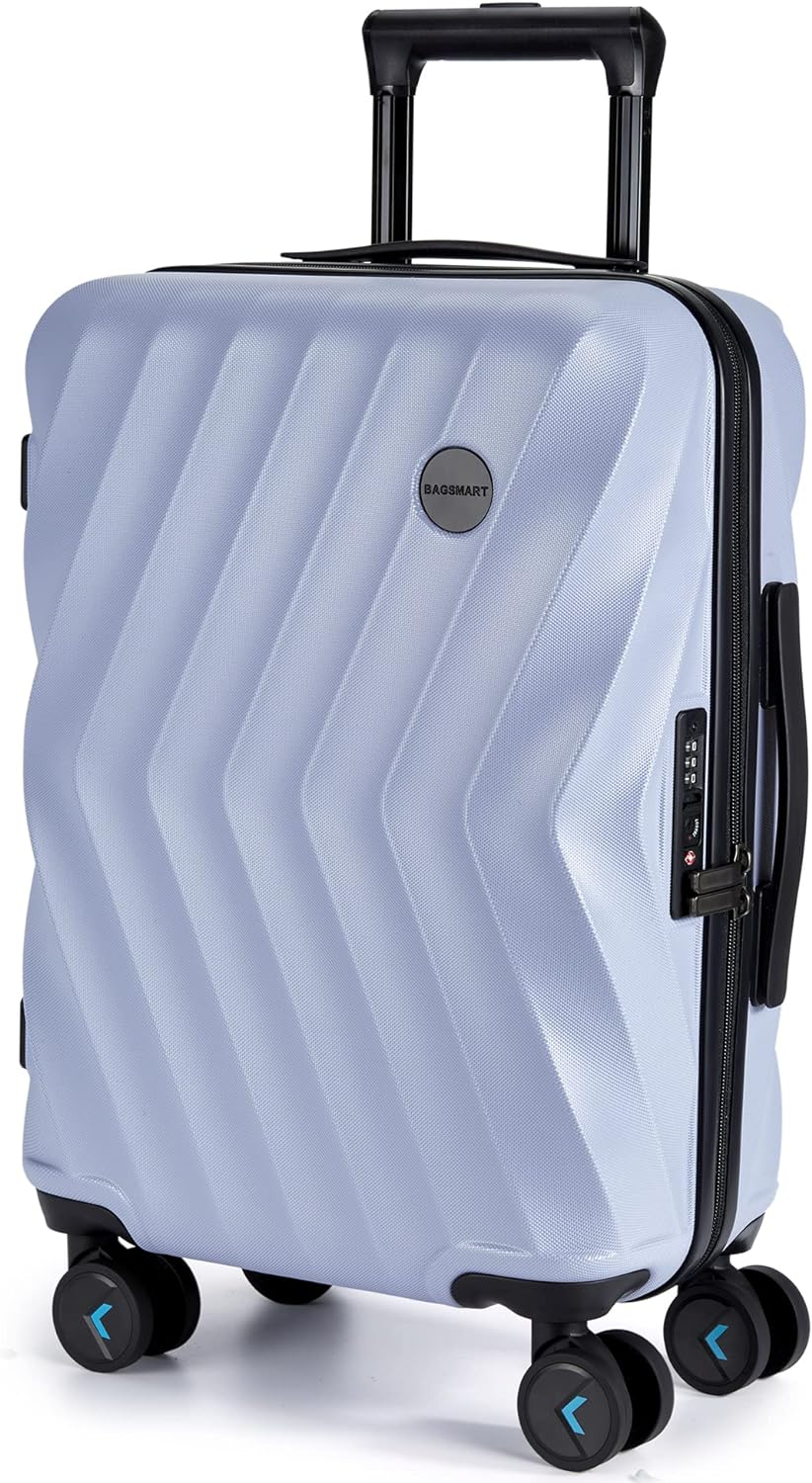 Carry on Luggage, PC Hardside Travel Suitcase 22X14X9 Airline Approved with Spin-image