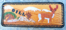 WESTERN HAND TOOLED LEATHER BI-FOLD MULTI-SECTION WALLET CUSTOM MADE BRAND NEW