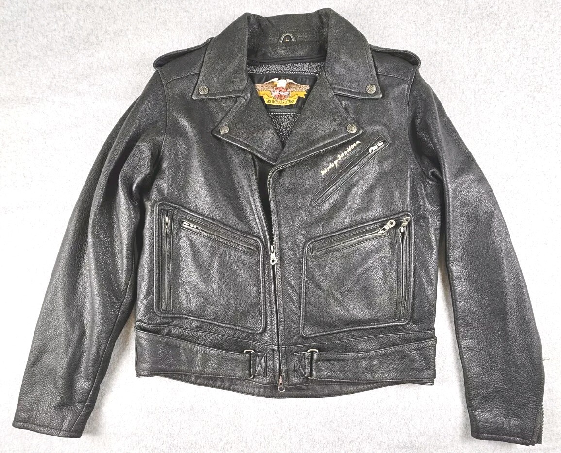 Harley Davidson Men's Distressed Leather Jacket Embro… - Gem