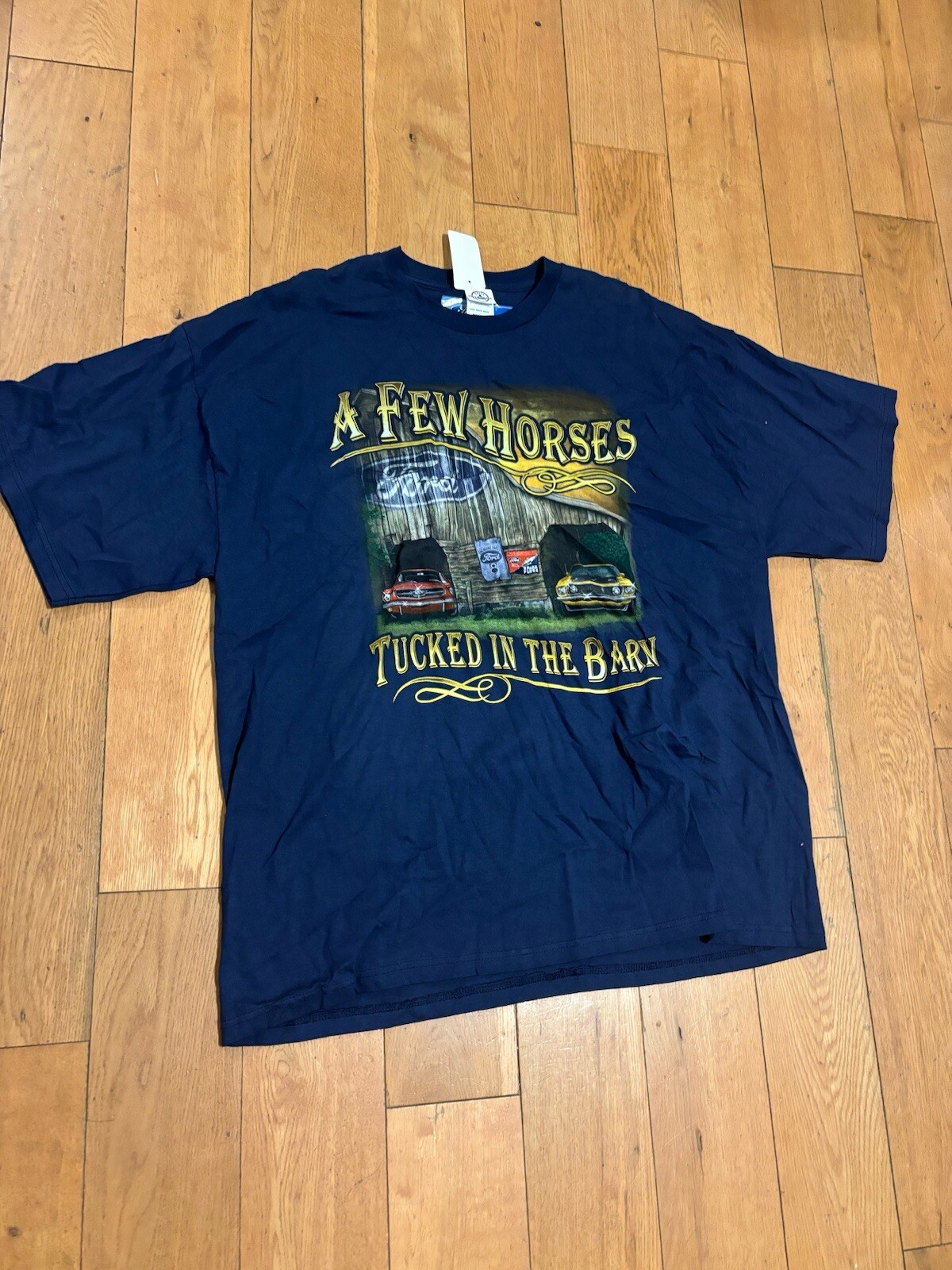 PONY T shirt uomo Ford Mustang nuova con etichetta pochi cavalli blu 2XL XXL