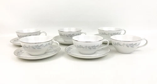 Vintage Royalton China Co. Porcelain Tea Cup & Saucer Sets (11 Pcs)Japan #EG3301