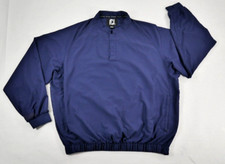 FootJoy Blue Windbreaker Jacket Pullover Band Collar Lined Mens X Large