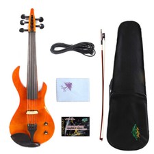 5string 4/4 Electric violin Big Jack Nice Sound Solid wood Free Case Bow EV20