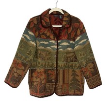 Vintage Sonoma 90s Wool Blend Cabin Wilderness Forest Nature Camping Coat Small