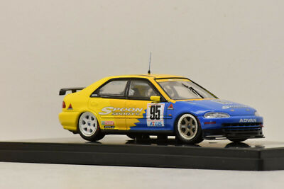 Tarmac Works 1:43 - Coche de carreras a escala - Honda Civic EG9 #95 Macau Guia Race 1996 - Edición limitada de 504 piezas