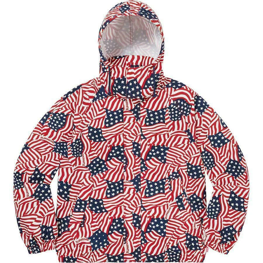 Supreme Raglan Court Jacket Flags Size L SS20 Patriotic Flag Print sz Large