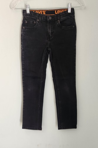 Levis 510 Boys Jeans Youth 7 Reg 6-7 Years 22x21 Black Adjustable Waist EUC - Picture 4 of 10
