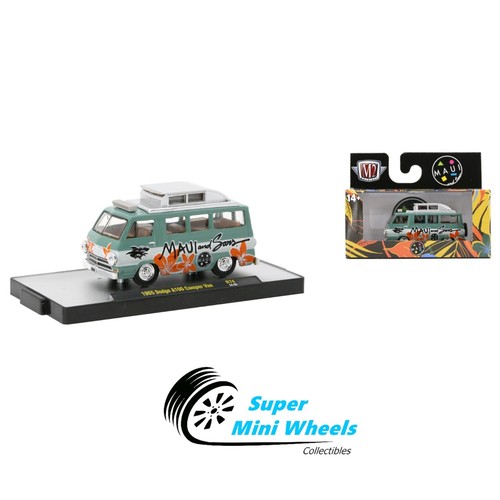 M2 Machines 1:64 - Fourgon Dodge A100 1970 Rose - Miniature Diecast, édition 2022