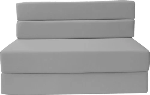 Queen Size 4-Folding Foam Mattresses, Sofa Beds, Chairs, Couches 6x60x80 Gray