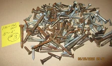 130 - VINTAGE FLAT HEAD STEEL WOOD SCREWS, NICE MIXED LOT,  1/2" - 2" LONG,  #3