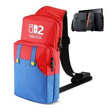 Mario Travel Shoulder Bag For Nintendo Switch 2 Portable Waterproof Backpack