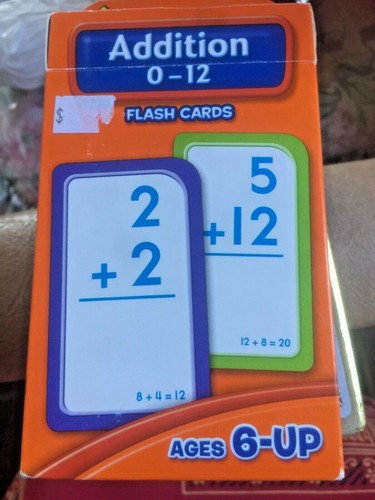FLASH CARDS - ADDITION 0-12 - 6 - UP YEARS - FREE POSTAGE - 第 1/2 張圖片