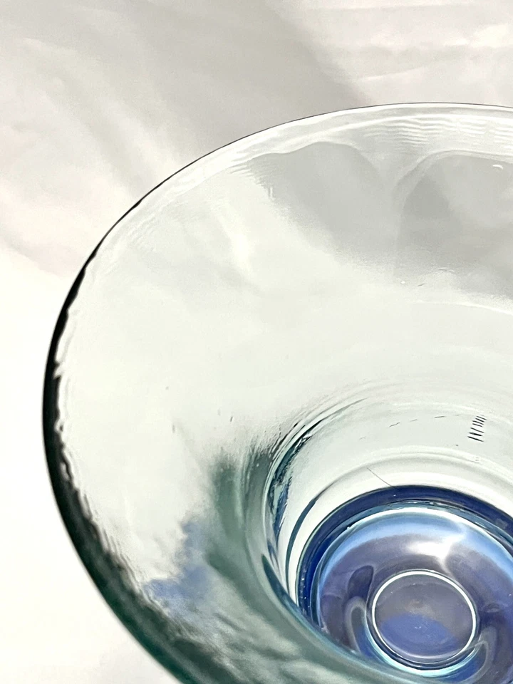 Candelabro pedestal azul cobalto vidrio reciclado Vidrios San Miguel España, usado en excelente estado Foto 3 de 4