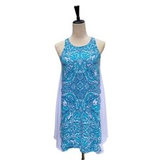 Lilly Pulitzer Swing Shift Dress XS | Blue White Print Trapeze Coastal Resort