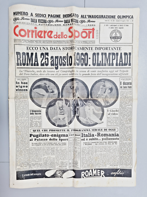 Gazzetta Dello Sport Originale - 25 Août 1960 - Veille Des Jeux Olympiques De Rome