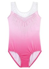 DAXIANG Gymnastics Leotard for Girls Sparkly One Piece Light Pink 7-8 Years